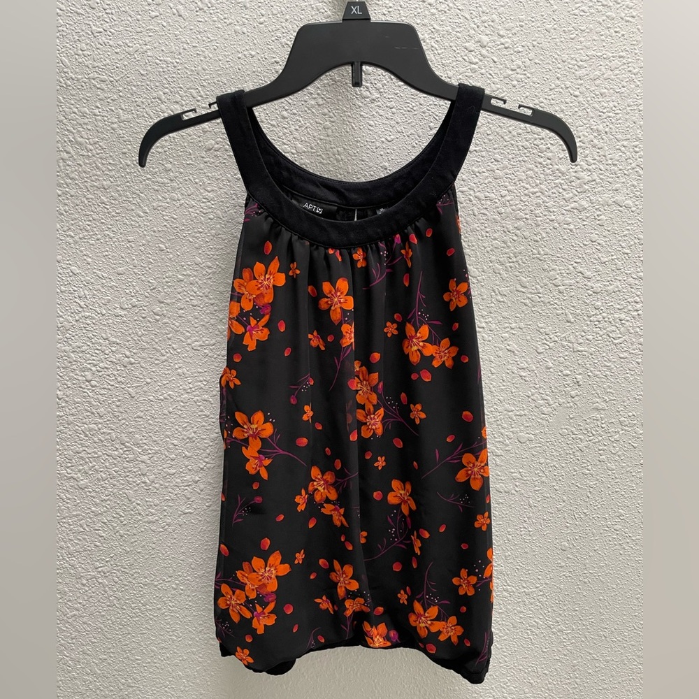 ❤️‍🔥3/$27❤️‍🔥Apt. 9 Women’s Sleeveless Top - Size XL - Black/Orange/Multi - EUC